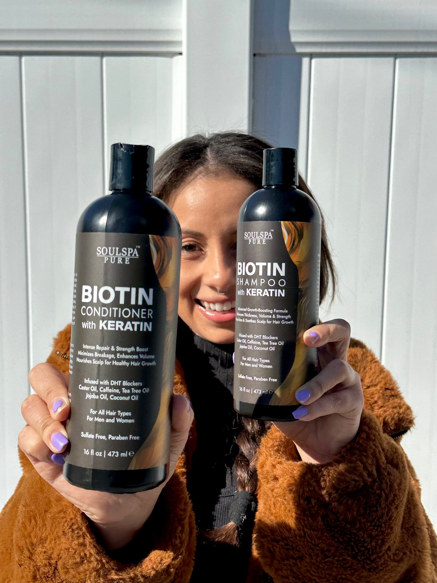 SOULSPA PURE Biotin Shampoo and Conditioner Set with Keratin