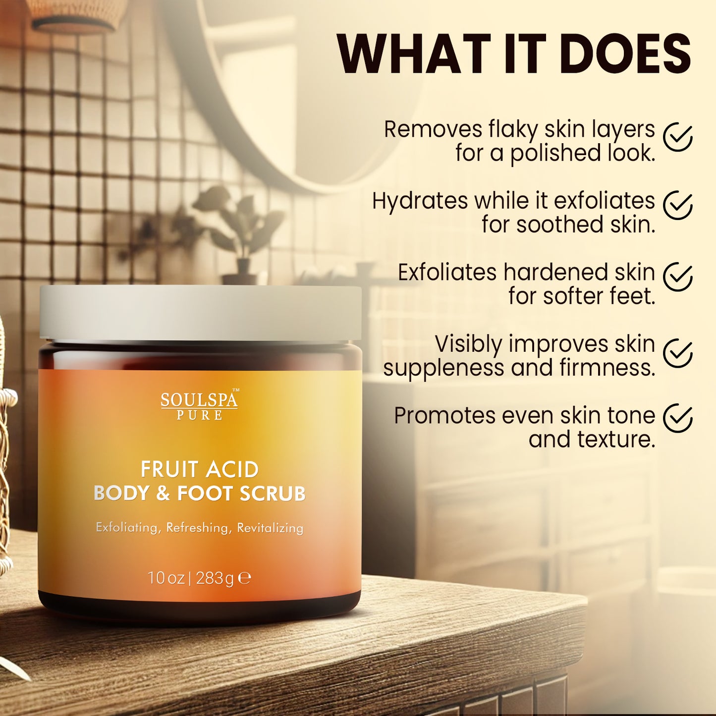 Fruit Acid Body & Foot Scrub 10 floz