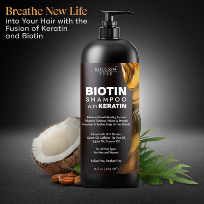 SOULSPA PURE Biotin Shampoo with Keratin