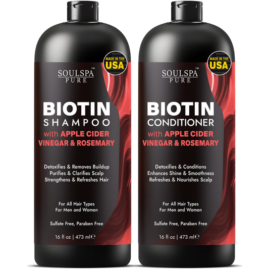 Biotin Shampoo & Conditioner with Apple Cider Vinegar and Rosemary