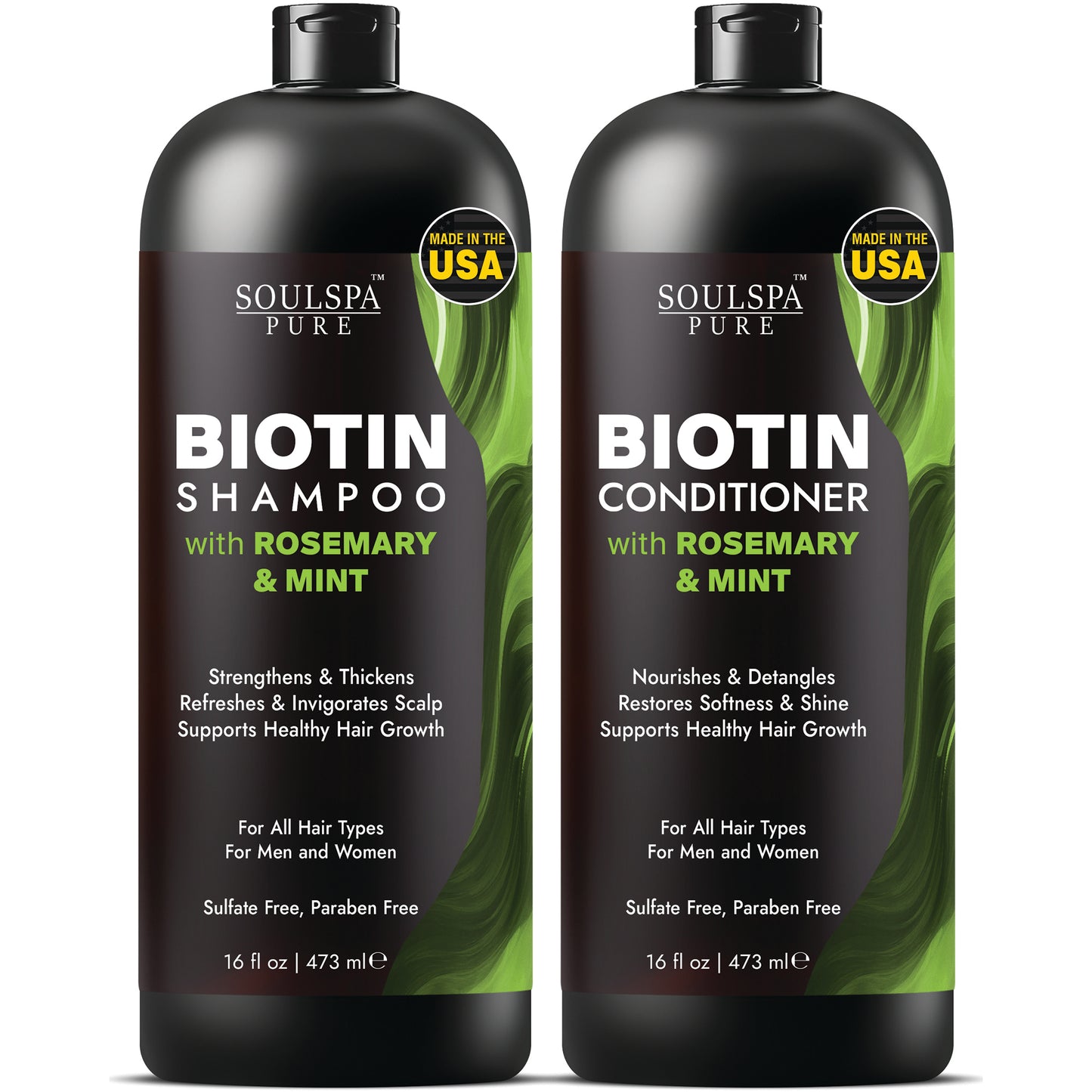 Biotin Shampoo and Conditioner with ROSEMARY & MINT