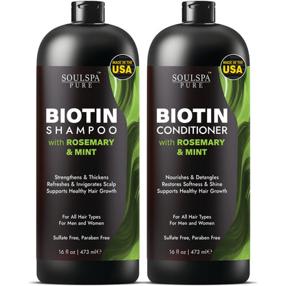 Biotin Shampoo and Conditioner with ROSEMARY & MINT