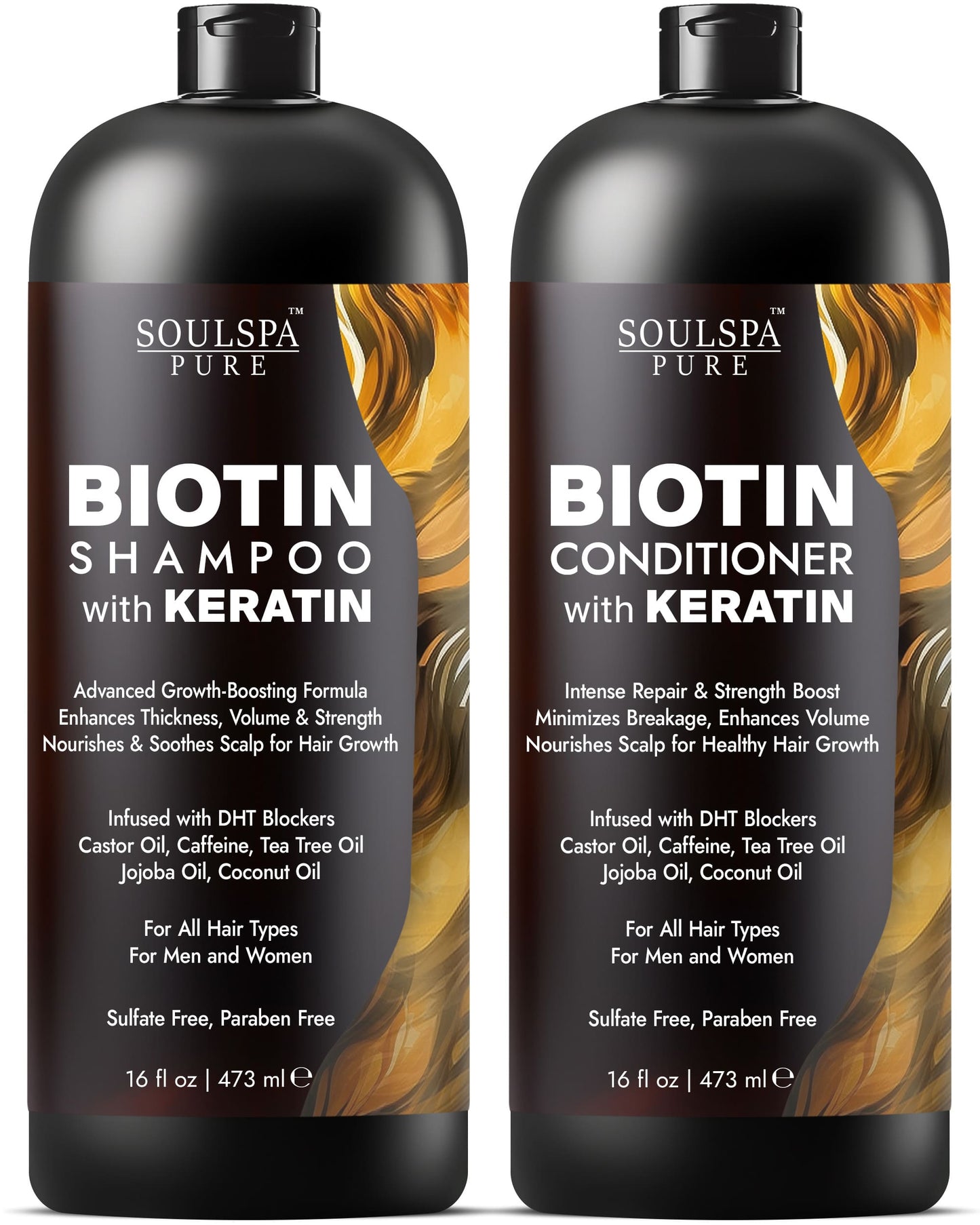 Biotin Shampoo and Conditioner Set with Keratin