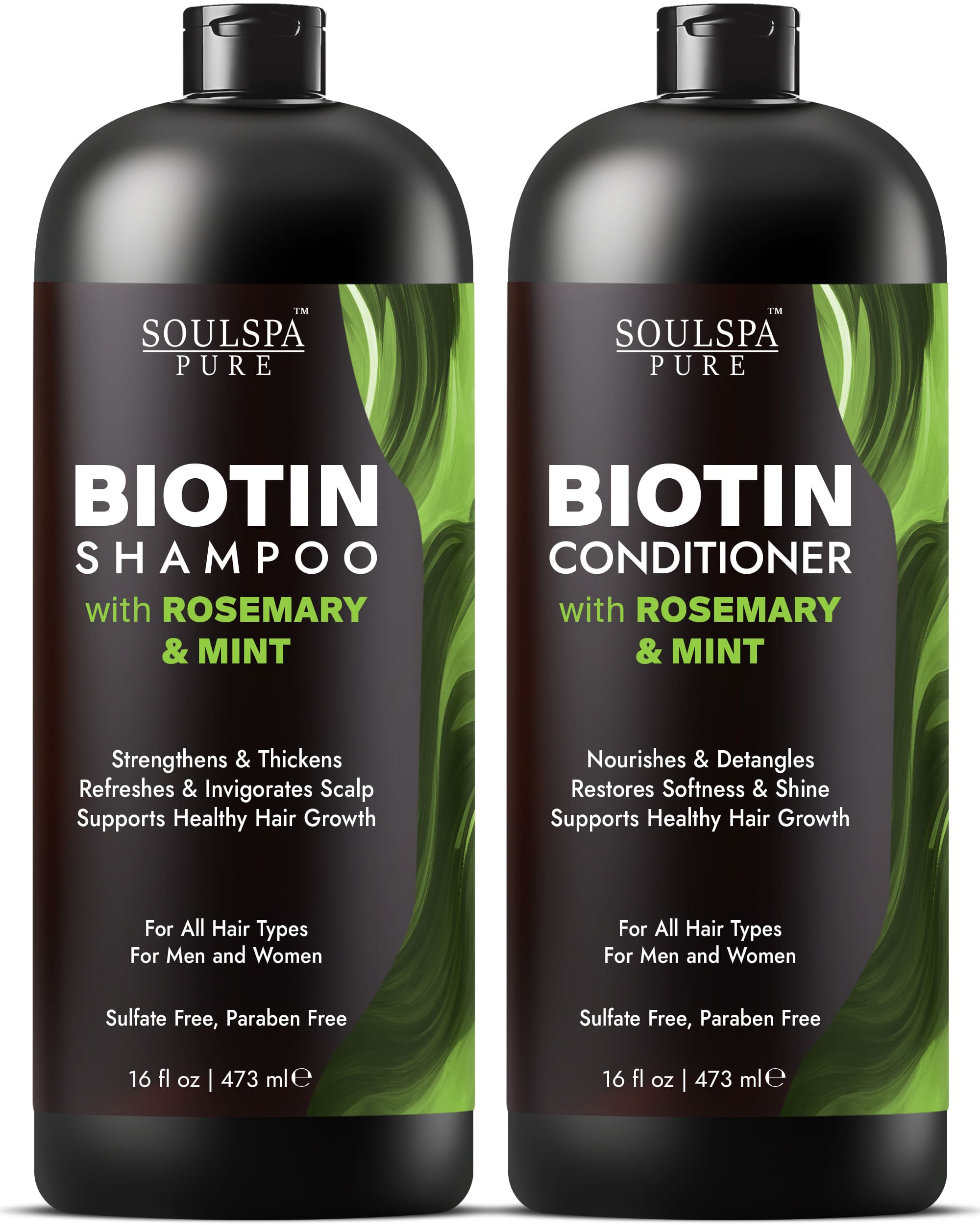 Biotin Shampoo and Conditioner with ROSEMARY & MINT – SOULSPAPURE