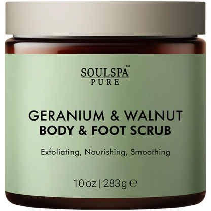 Geranium & Walnut Body & Foot Scrub 10 floz