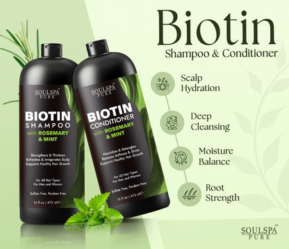 Biotin Shampoo and Conditioner with ROSEMARY & MINT