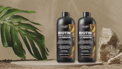 SOULSPA PURE Biotin Shampoo and Conditioner Set with Keratin